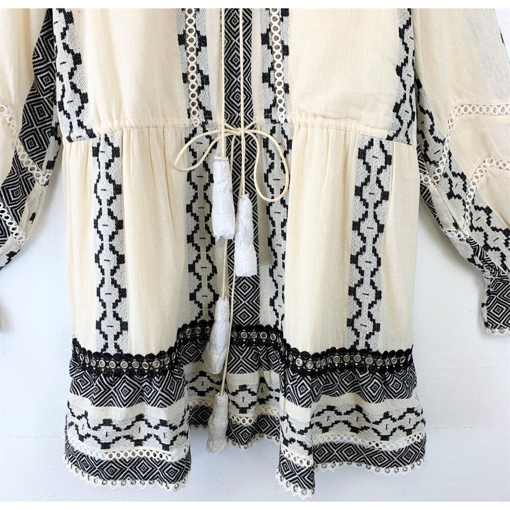 Nwt Hemant And Nandita Boho Mini Dress Size M - image 5